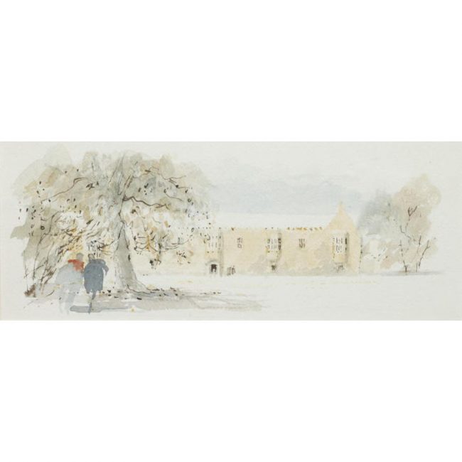 Hugh Casson St John's Oxford watercolour for sale