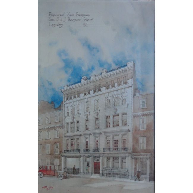 Cyril Farey architectural proposal for Berners St London