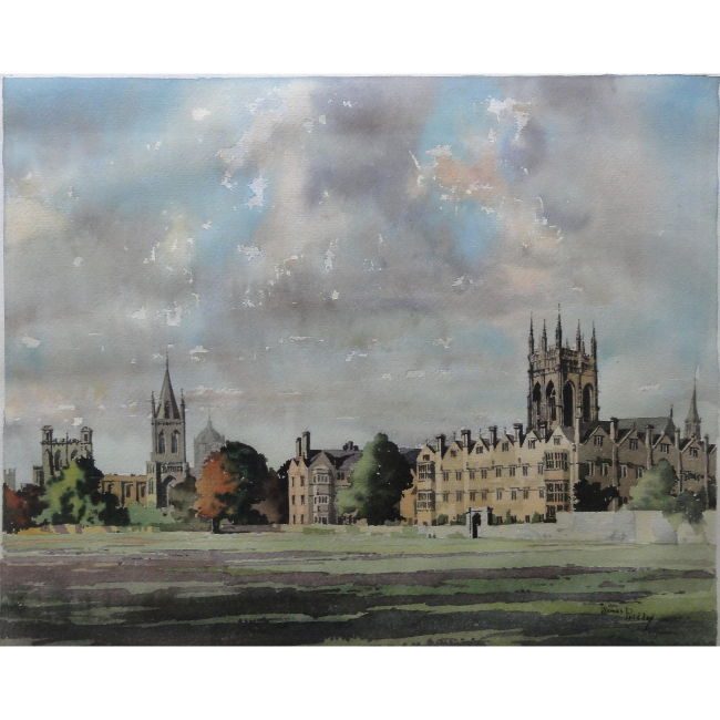 James Priddey Merton College Oxford watercolour for sale