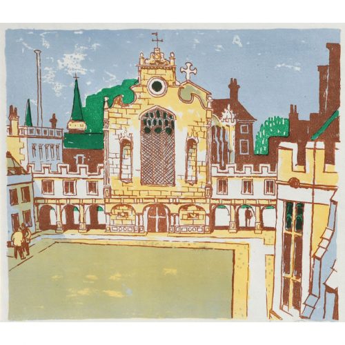Julian Trevelyan Peterhouse Cambridge college lithograph for sale