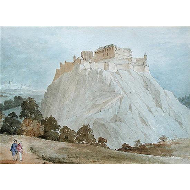Sir Richard Westmacott Edinburgh Castle Watercolour for sale