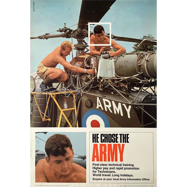 He chose the army recruitment poster original vintage for sale