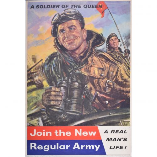 Join the New Regular Army Recruitment Poster 1959 Soldier of the Queen