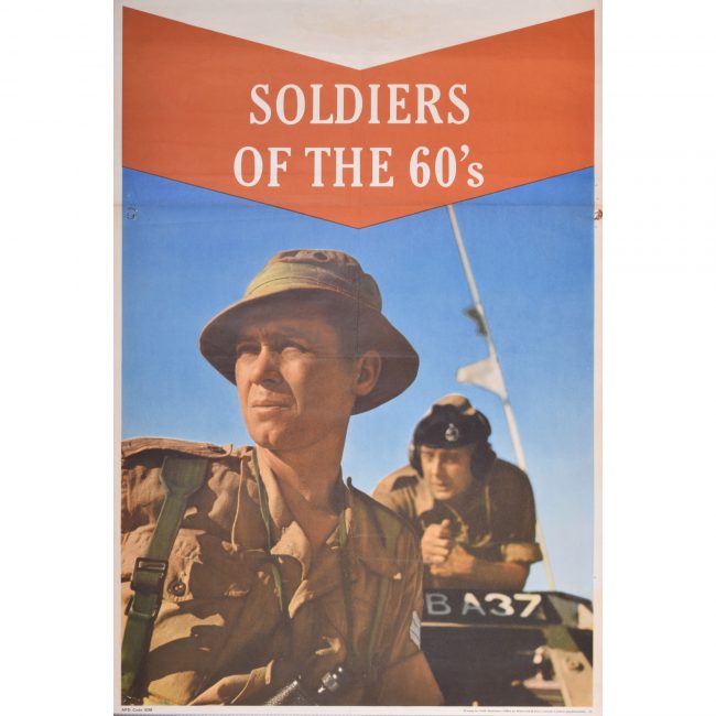 British Army recruitment poster for sale Soldiers of the 60's Hats