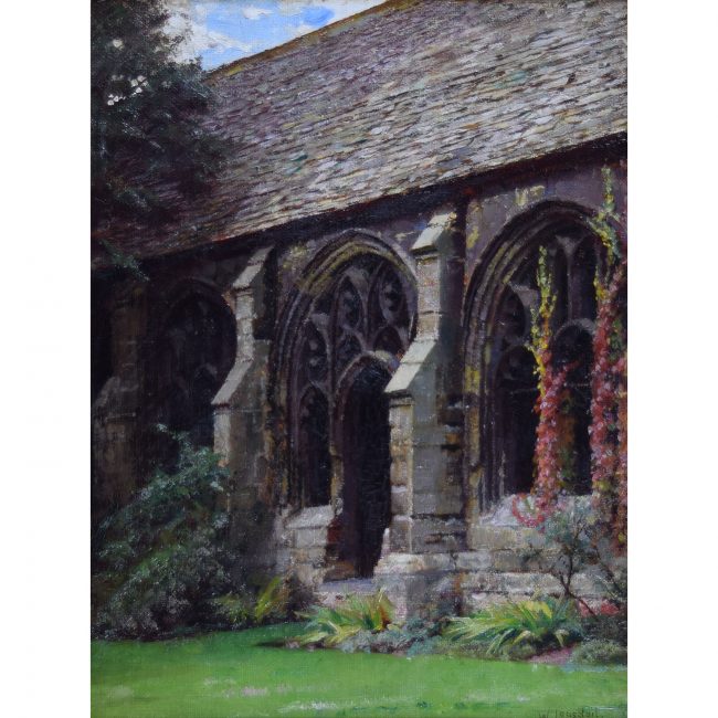 William Logsdail New College Oxford oil painting