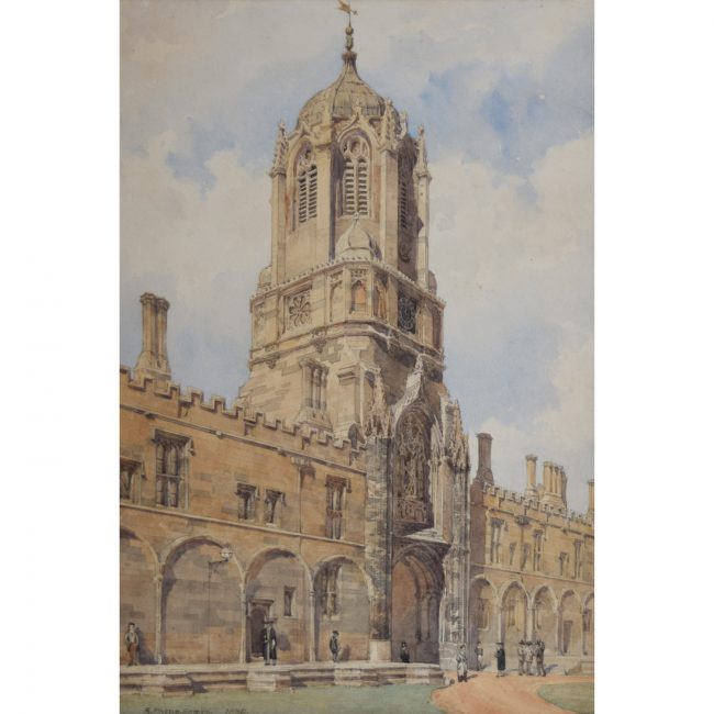 Phene Spiers Tom Tower Christ Church Oxford watercolour 1880