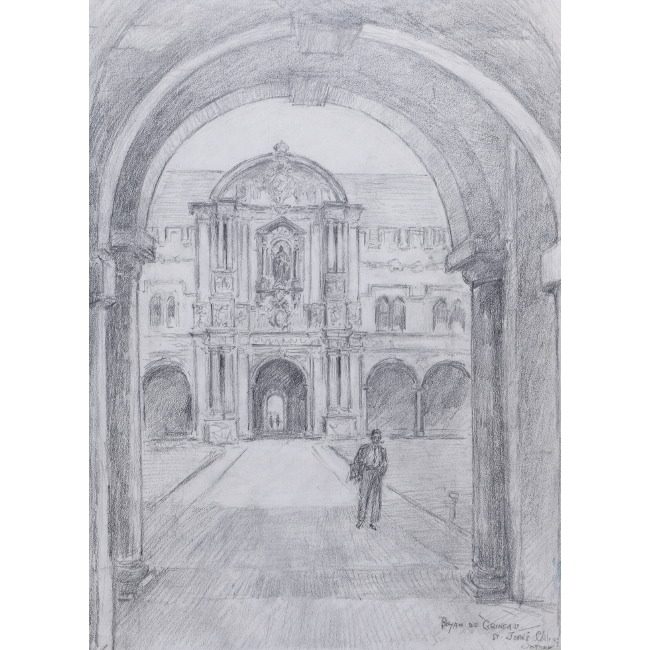 Bryan de Grineau St John's College Oxford Canterbury drawing for sale