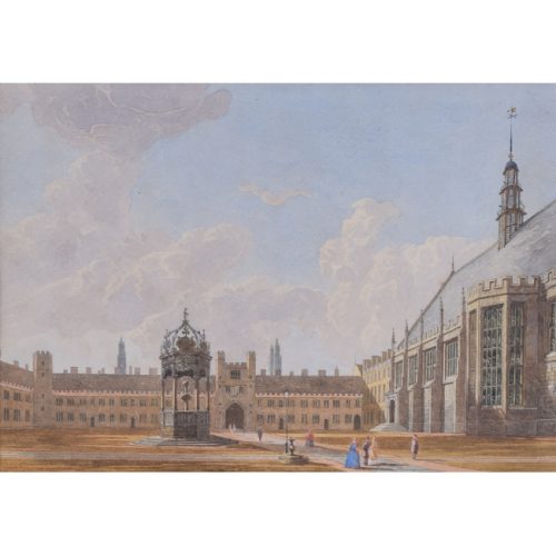 George Pyne Trinity Great Court watercolour for sale