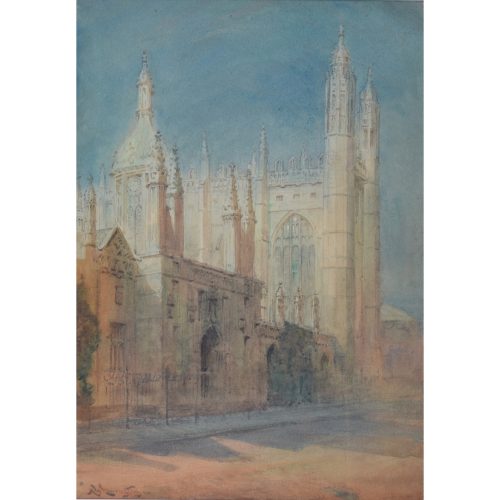 Alexander Wallace Rimington King's College Chapel Cambridge watercolour for sale Nine Lessons and Carols