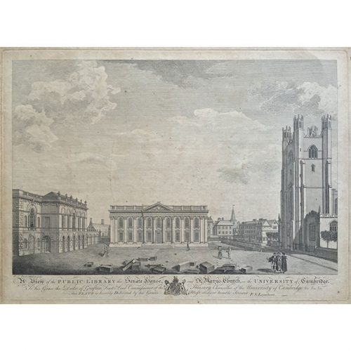 P S Lamborn A view of the Public Library, the Senate House and St Mary's Church and the University of Cambridge