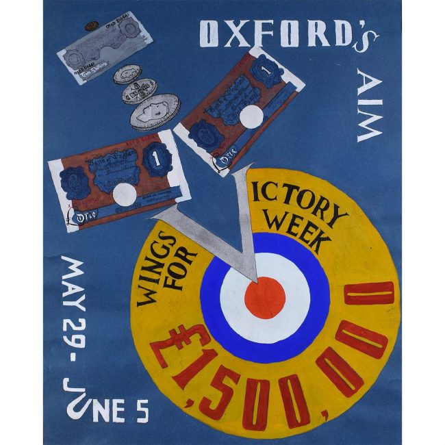 Oxford University Wings for Victory World War III Poster Design