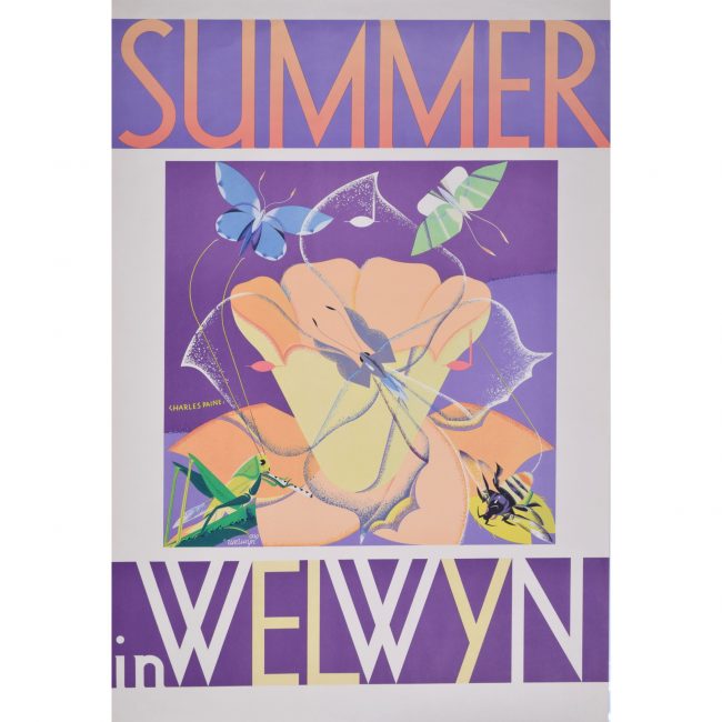 Charles Paine Summer in Welwyn Garden City Original Poster for Town Planning of a New Town