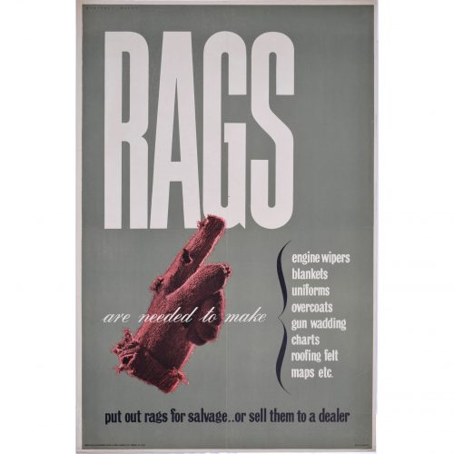 Reginald Mount Rags are Needed to Make Vintage Poster