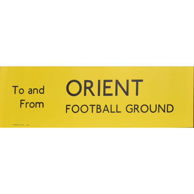 Orient Football Ground Routemaster Slipboard Poster c1970