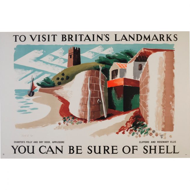 Clifford and Rosemary Ellis - Shell poster - Chanter's Folly and Dry Dock Appledore