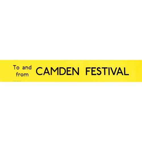 Camden Festival Routemaster Slipboard Poster c1970