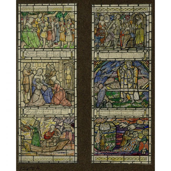 Florence Camm Scenes to a Wesley Hymn Stained Glass Window Design