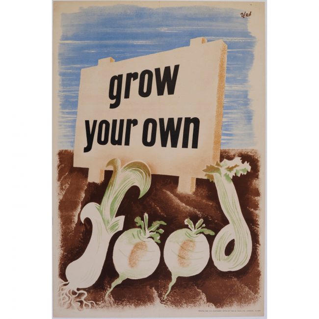 Zero Hans Schleger Grow Your Own Food poster