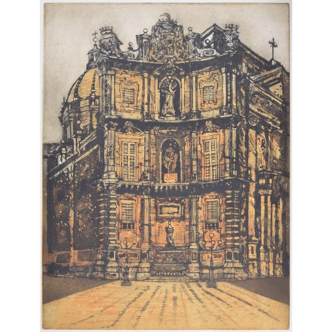 Richard Beer Quattro Canti etching and aquatint