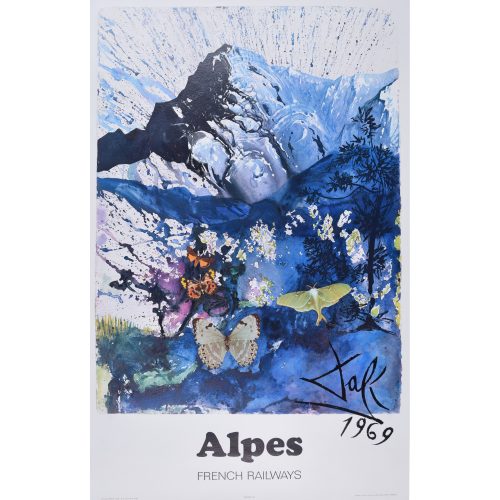 Salvador Dali Alpes Alps poster for SNCF French Railways