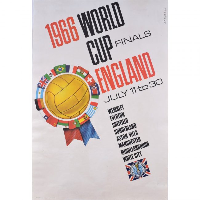 Carvosso 1966 Football World Cup England Original Poster