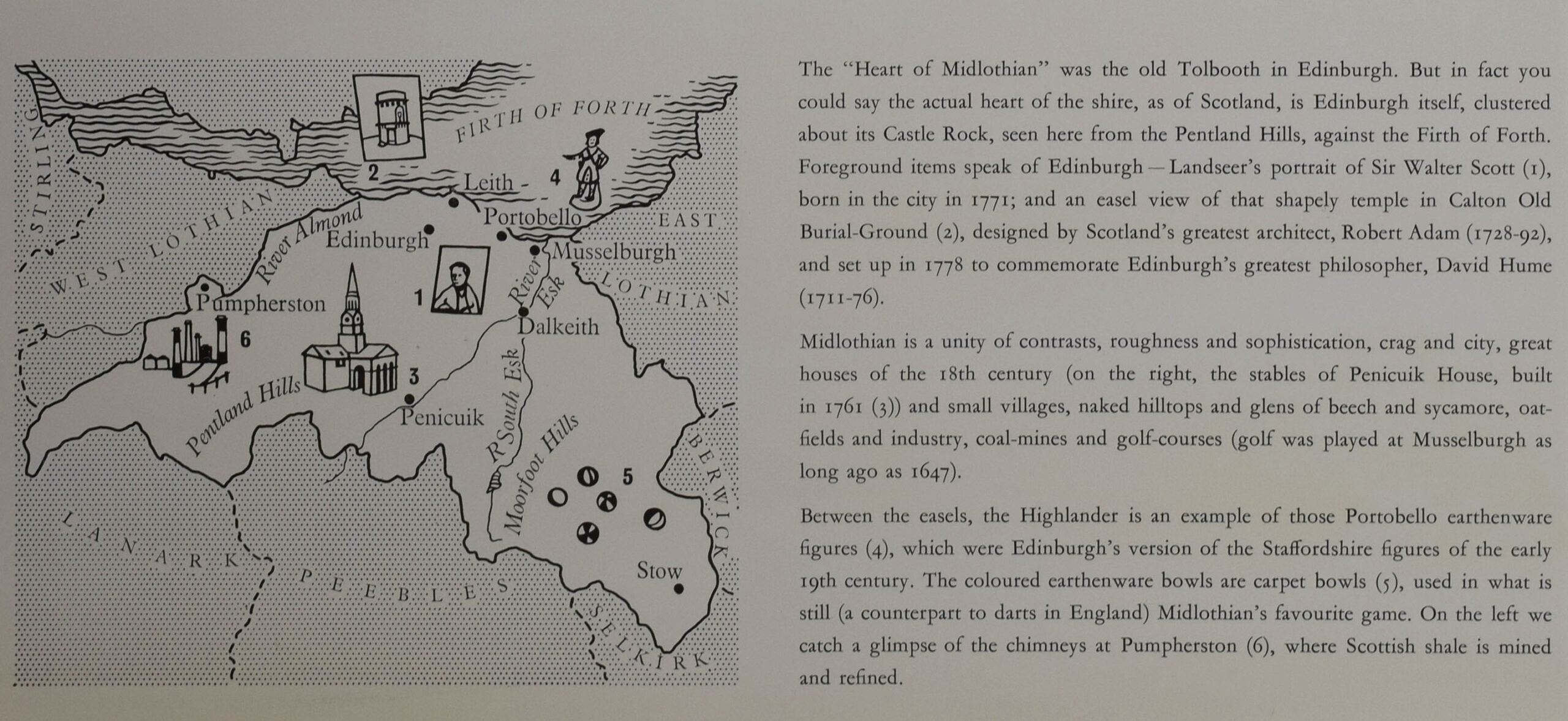 Leonard Rosoman Shell Guide to Midlothian advertising poster Modern British Art