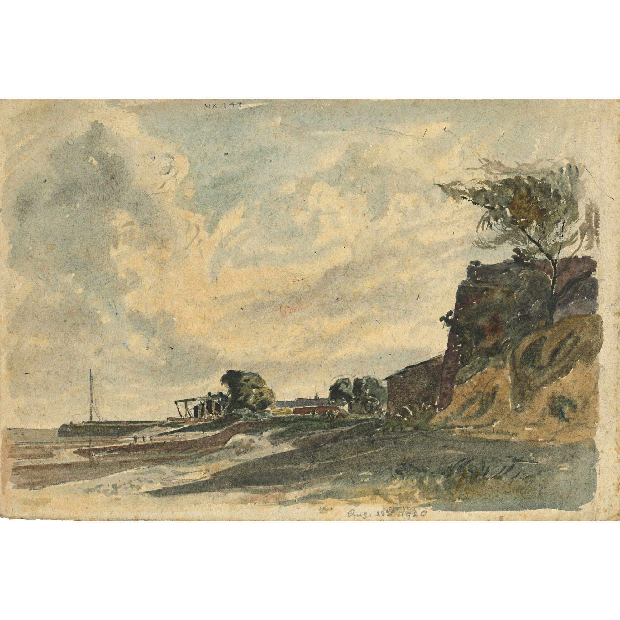 Claude Muncaster Ulverston Canal watercolour for sale