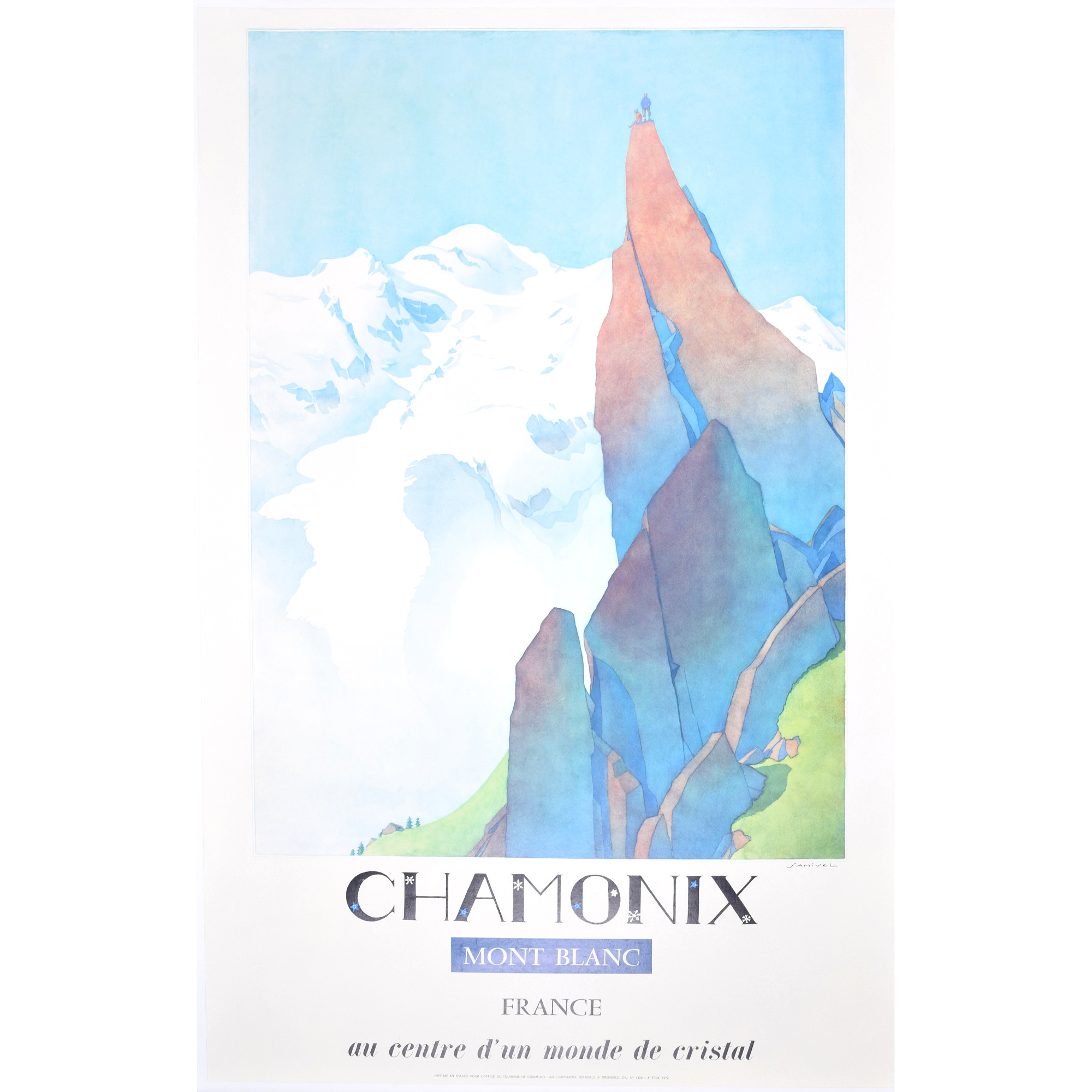 Samivel Chamonix climbing skiing poster for sale
