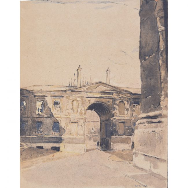William Nicholson Christ Church Oxford lithograph