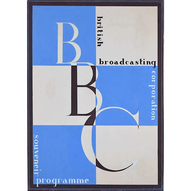Art Deco BBC Souvenir Programme original gouache design