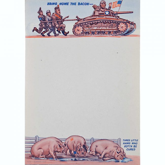 World War ii USA American propaganda writing paper for sale