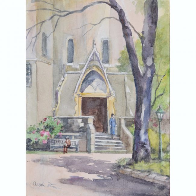 Angela Stones Holy Trinity Brompton watercolour for sale