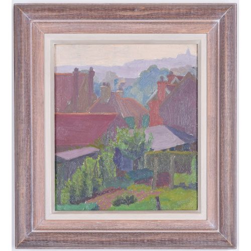 Charles Ginner Gardens Oxted Surrey oil painting