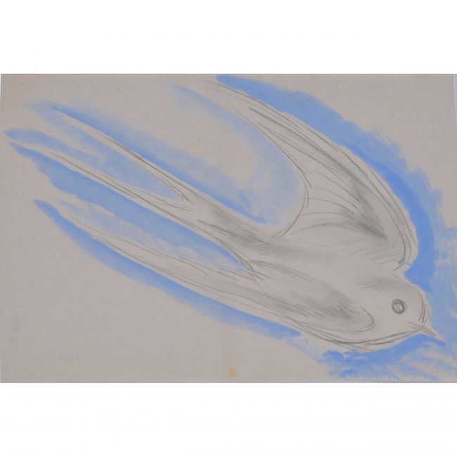 Clifford Ellis Swallow watercolour Modern British Art Wildlife Bird Migration