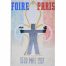 Foire de Paris 1937 advertising poster design gouache Art Deco Tricolore