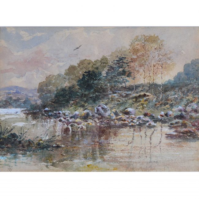 The River Scene William Logsdail English watercolour