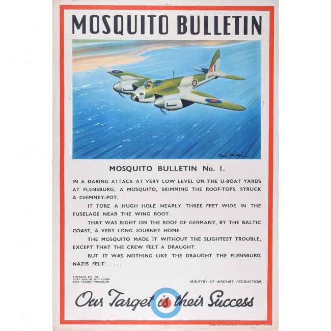 Mosquito Fighter Bomber WW2 Aeroplane Bulletin Owen Miller