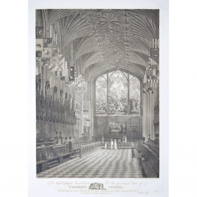 Nash (1782-1856) The Choir of St George's Chapel, Windsor