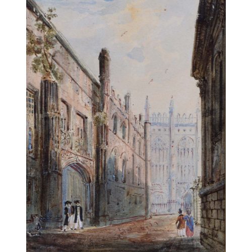 Anonymous King's College Cambridge Early 19th Century Watercolour