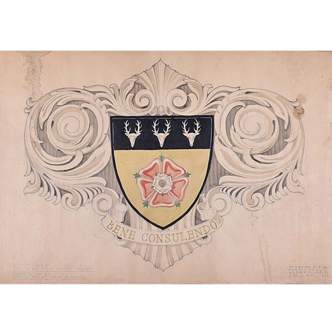 D.L Hadden Design for Coat of Arms for Council Chambers 1956