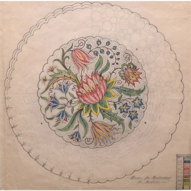 D.L Hadden Design for an Embroidery for Cushion c.1930