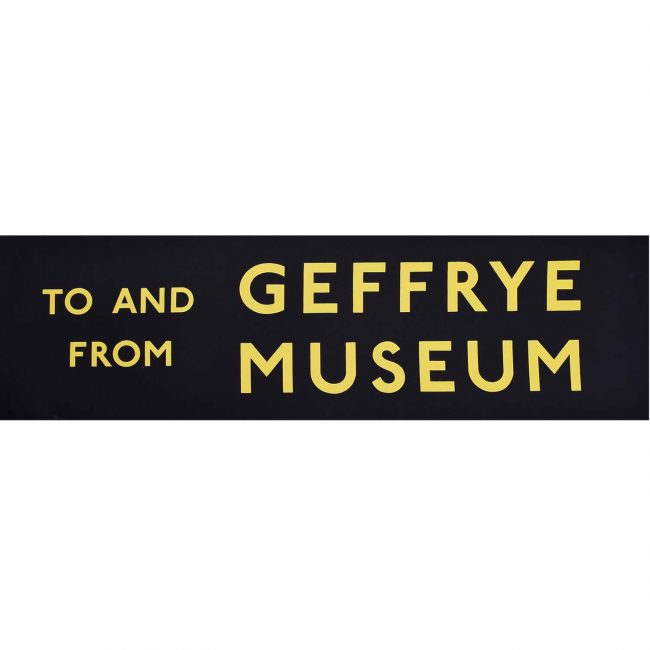 To and From Geffrye Museum Routemaster Bus Slipboard Poster c1970