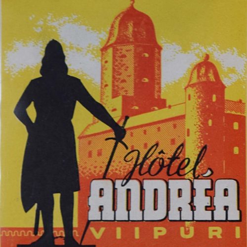 Hotel Andréa Viipuri Original Vintage Luggage Label