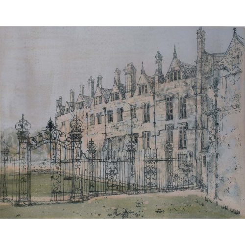 Richard Beer, 1964-65 Merton College Oxford etching and aquatint signed print