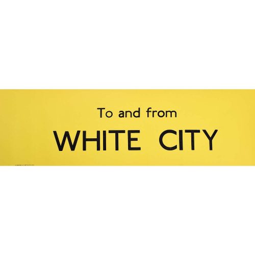 To and From White City Routemaster Bus Slipboard Poster c1970