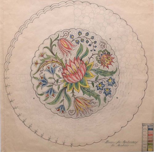 D.L.Hadden Design for an Embroidery for Cushion