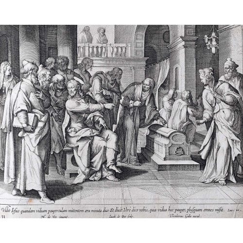 Theodoor Galle Martin de Vos The Widow's Offering