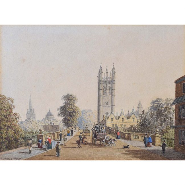 Charles Pyne Magdelen College tower Oxford 1859