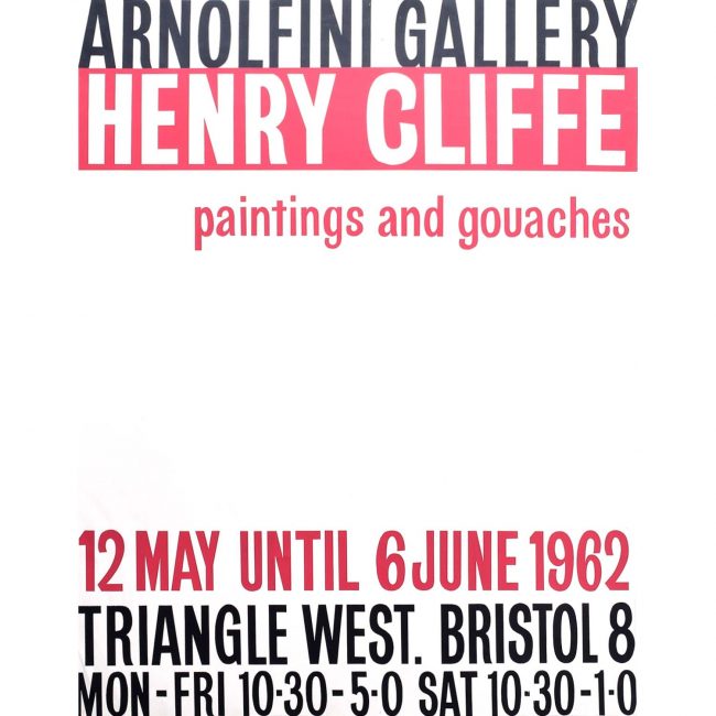 Henry Cliffe (1919-1983) Arnolfini Gallery Poster