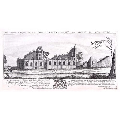 Samuel Buck (1696-1779) Ruins of Byland Abbey Engraving